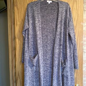 Gently used blue Lularoe Sarah cardigan